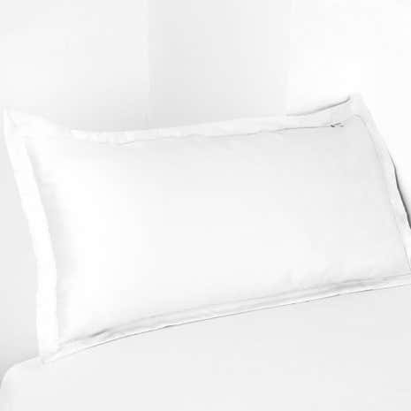 Dorma 350 Thread Count Cotton Satin Plain Dye White Large Oxford Pillowcase