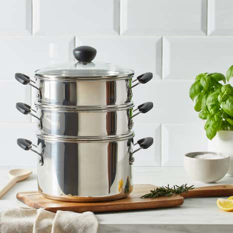 Stainless Steel 3 Tier Steamer Set