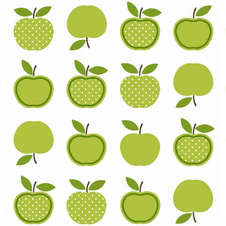 Green Apples PVC Fabric