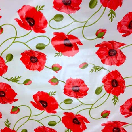 Poppies PVC Fabric
