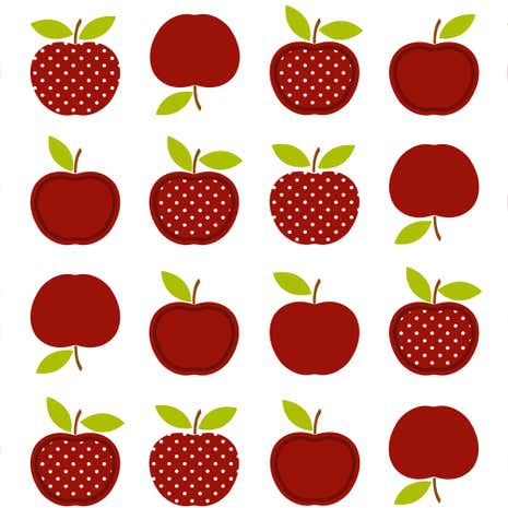 Red Apples PVC Fabric