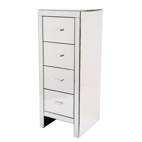 Venetian Mirrored 4 Drawer Tallboy