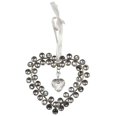 Sparkle Hanging Jewelled Heart