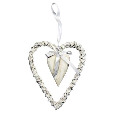 Vintage Wicker Hanging Heart