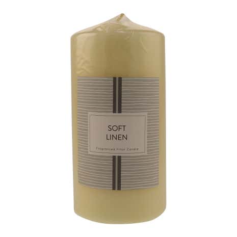 Home Fragrance Soft Linen and Lace Pillar Candle