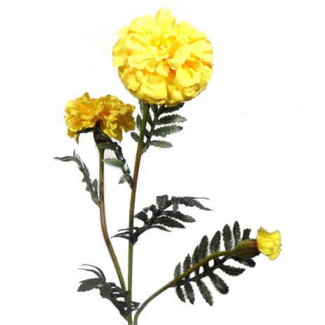 Artificial Yellow Spring Marigold Spray