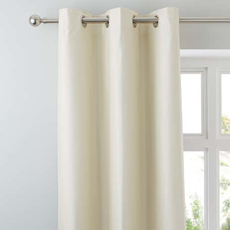 Nova Natural Blackout Lined Eyelet Curtains