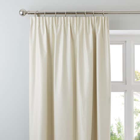 Nova Natural Blackout Pencil Pleat Curtains