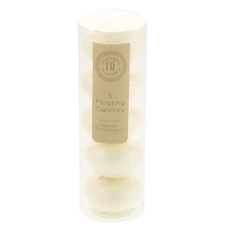 5 Piece Floating Church Candle Set