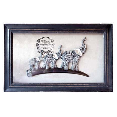 Framed Elephants Wall Art