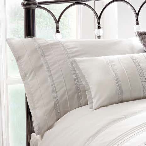 Evangeline White Housewife Pillowcase
