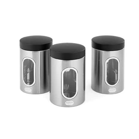 Addis Deluxe Stainless Steel Set of 3 Canisters