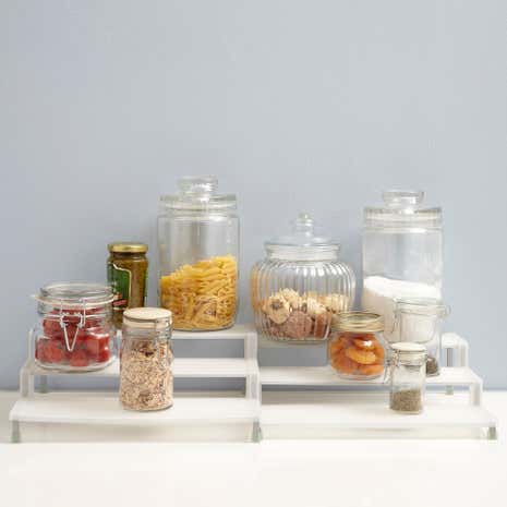 Cookshop Pair of 3-Tier Expandable Cupboard Organisers