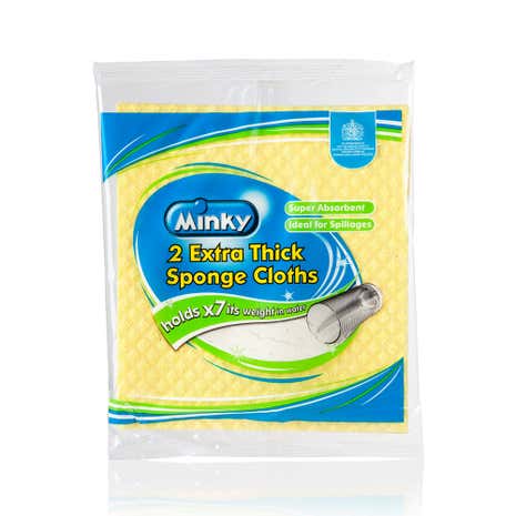 Minky Pack of 2 Extra Thick Sponge Cloths