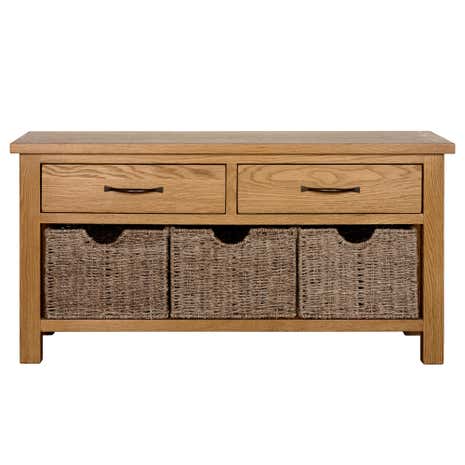 Sidmouth Oak Storage Bench