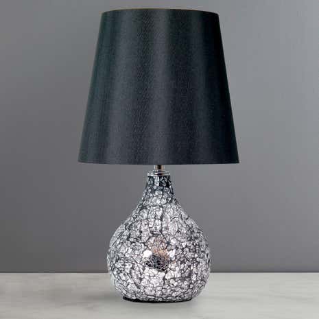 Small Crackle Glass Table Lamp