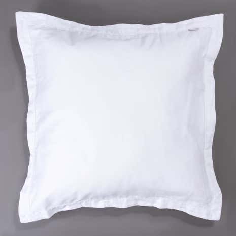 Dorma 350 Thread Count Cotton Satin Plain Dye White Continental Pillowcase