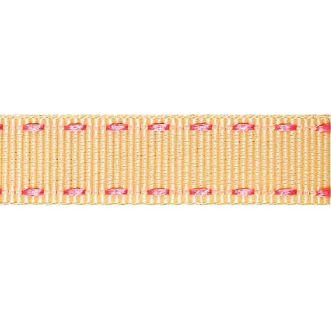 Pink Stitched Grosgrain Ribbon