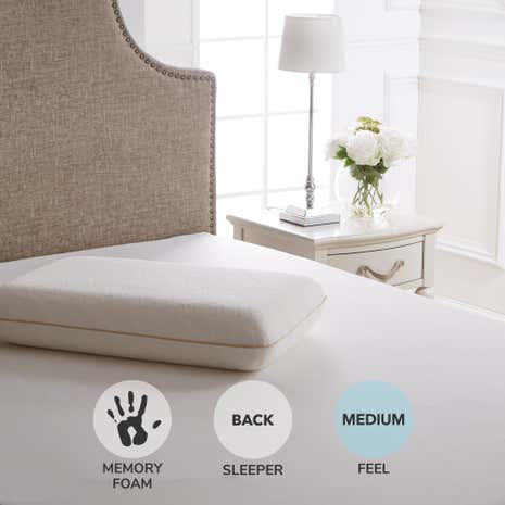 Dorma Tencel Blend Memory Foam Traditional Medium-Support Pillow Dunelm