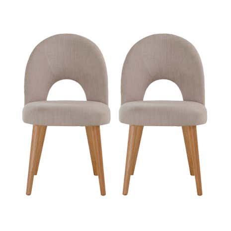 Skandi Oak Pair of Upholstered Chairs
