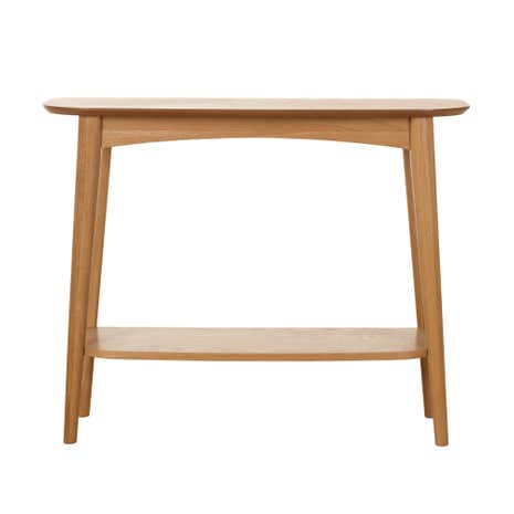 Skandi Oak Console Table with Shelf