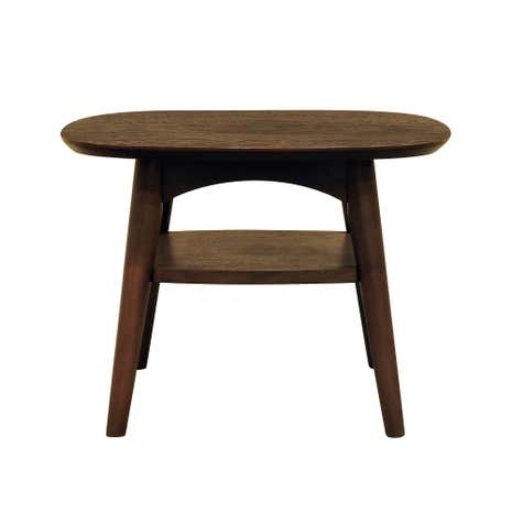 Skandi Walnut Lamp Table with Shelf