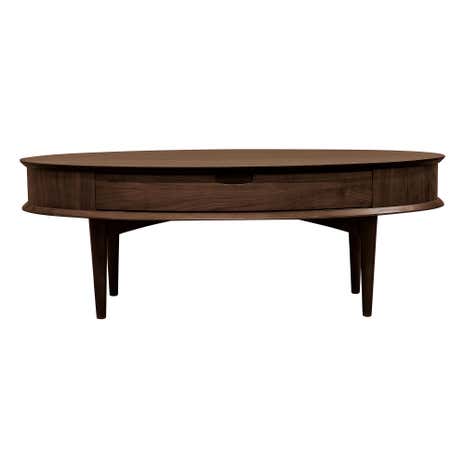 Skandi Walnut Coffee Table with Drawer