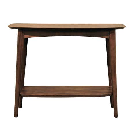 Skandi Walnut Console Table with Shelf
