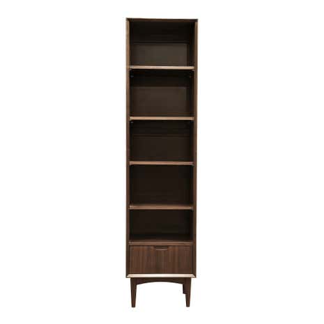 Skandi Walnut Narrow Bookcase