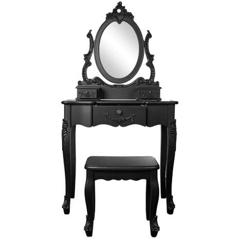 Toulouse Black Dressing Table Set