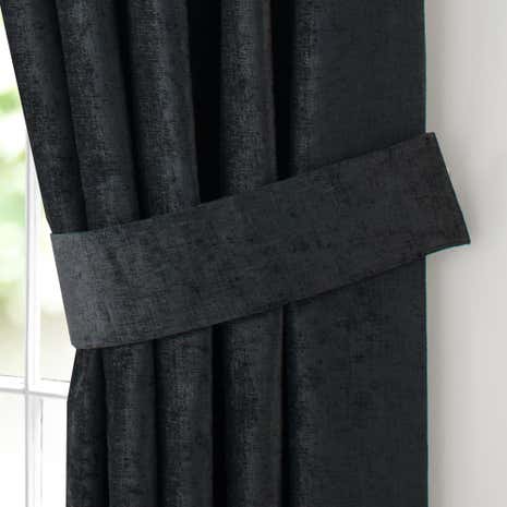 Chenille Black Tiebacks