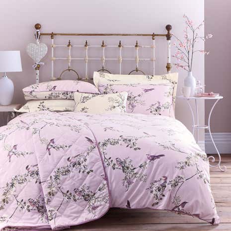 Beautiful Birds Heather Duvet Cover and Pillowcase Set