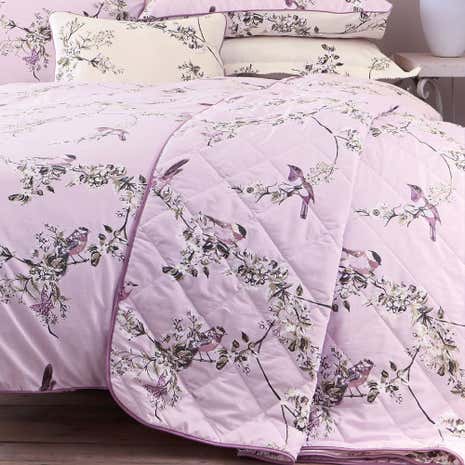 Beautiful Birds Heather Bedspread