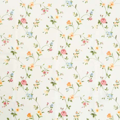Traditional Floral PVC Fabric