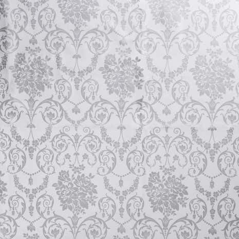 Silver Damask PVC Fabric