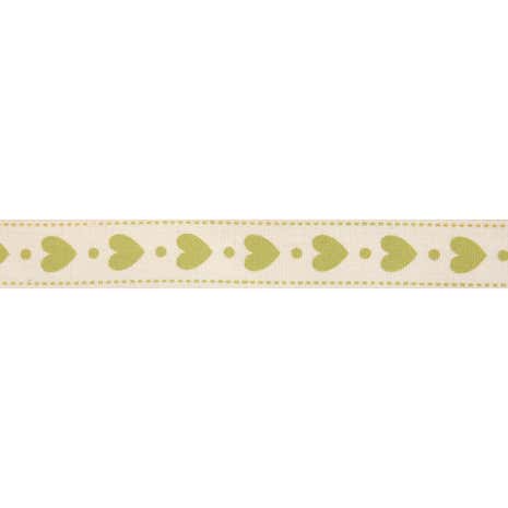 Bowtique Green Hearts Ribbon