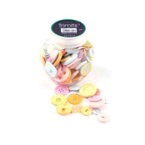 Button Jar Pastels Mix