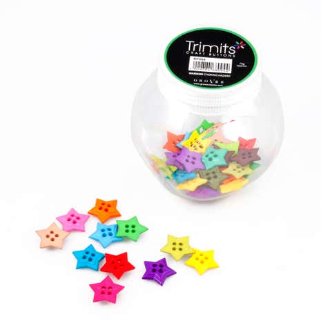 Stars Button Jar