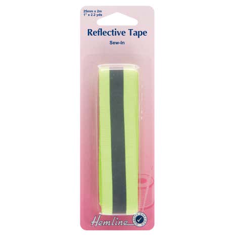 Yellow Reflective Sew In Tape