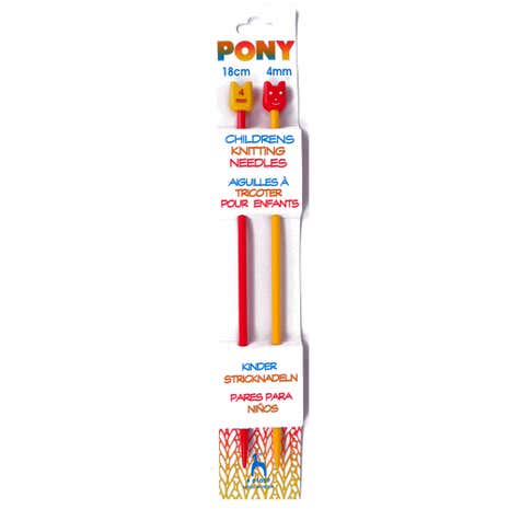 Pony Children's Plastic Knitting Pins