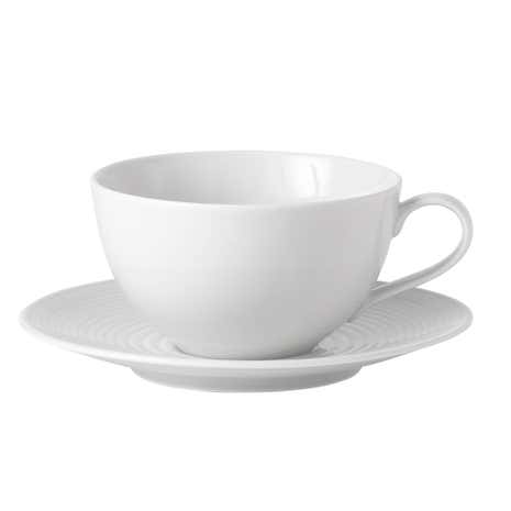 Gordon Ramsay by Royal Doulton White Maze Cup and Saucer Set