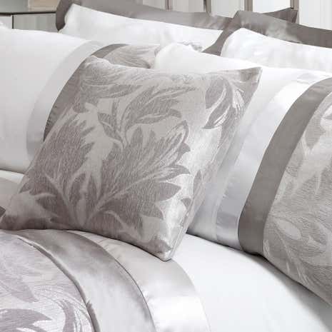 Roma Silver Damask Cushion