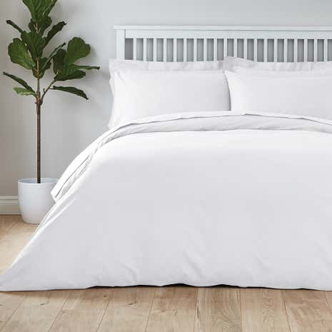 Easycare Plain Dye White Duvet Cover