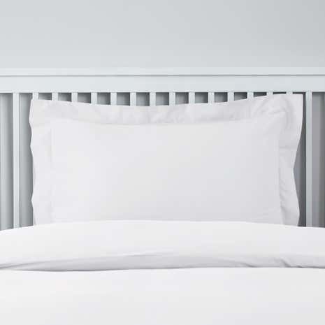Easycare Plain Dye White Oxford Pillowcase