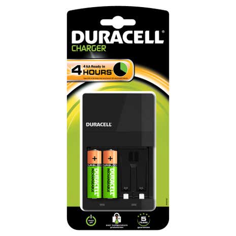 Duracell Charger & 2 AA Batteries