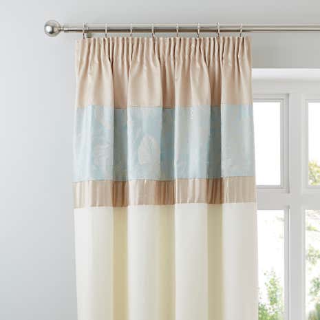 Olivia Duck-Egg Thermal Pencil Pleat Curtains