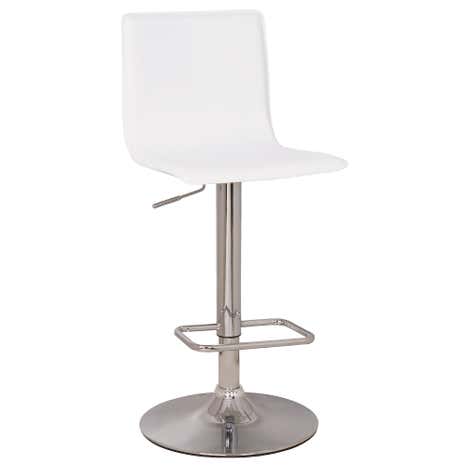 Aura Upholstered White Bar Stool