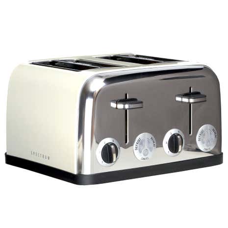 Spectrum Cream 4 Slice Toaster