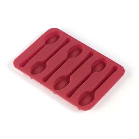 Red Silicone Chocolate Spoon Mould