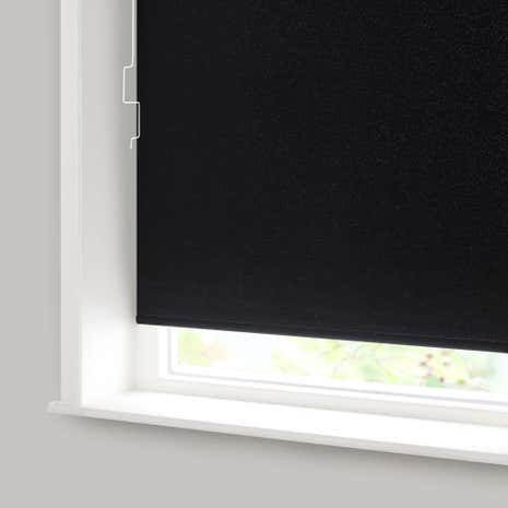Black Sparkle Blackout Cordless Roller Blind
